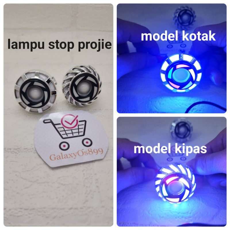 Lampu Stop LED Projie Model Rainbow Universal - Lampu Stop Belakang Motor Model Projie