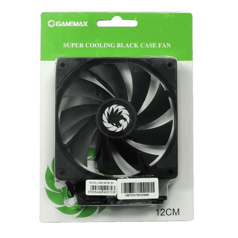 Fan Casing Gamemax 12cm Black Silent Pro Ori