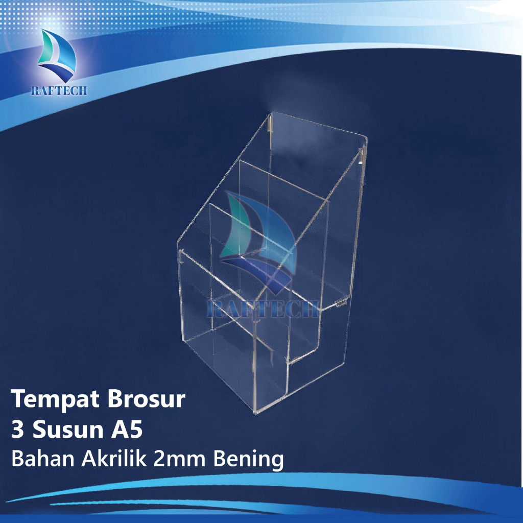 tempat brosur a5 3 susun/Akrilik Tempat Brosur A5