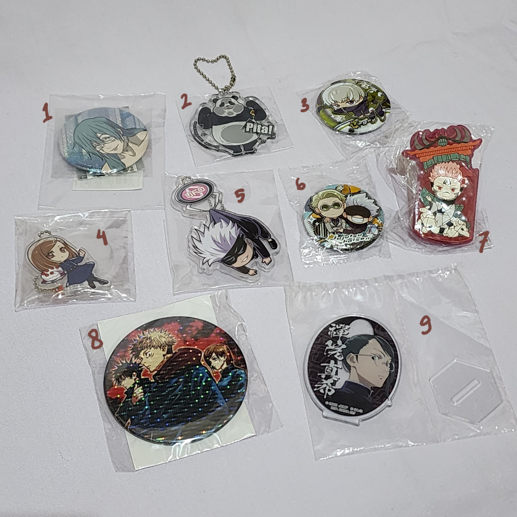 Jujutsu Kaisen Keychain Can Badge Acrylic Stand Official Merchandise Gojo Toge Maki Sukuna Nobara Pa