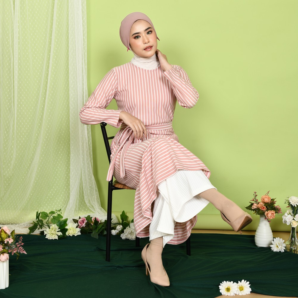 Mybamus Benna Lace Tunic Dusty M15273 R86S4 - Midi Dress - Midi Gamis Lebaran-8