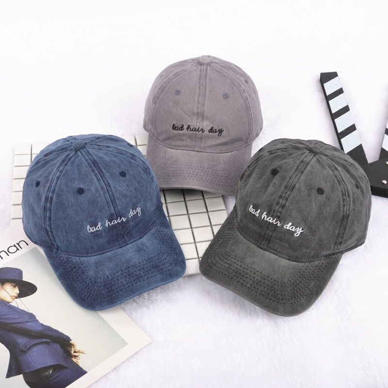 BEARYJEANS Baseball Cap Topi Baseball Bahan Lembut Bordir BAD HAIR DAY Snapback Premium Import - BJ083