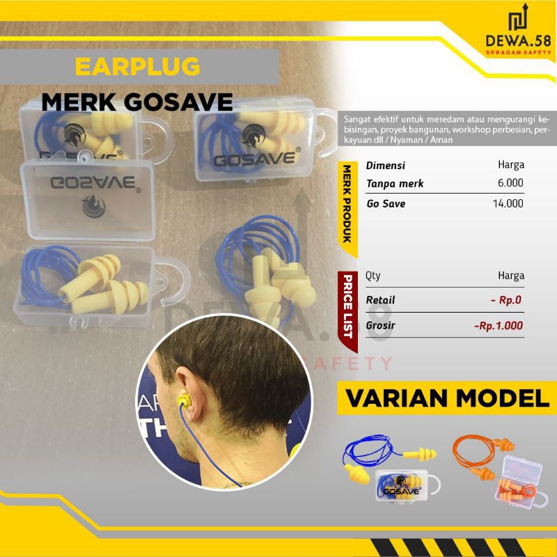 Earplug Gosave - Earplug Penutup Telinga