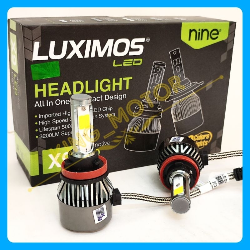 Bulb LED H11/H8/H16 LUXIMOS X9 by 9Nine/9 Nine (3 Warna)