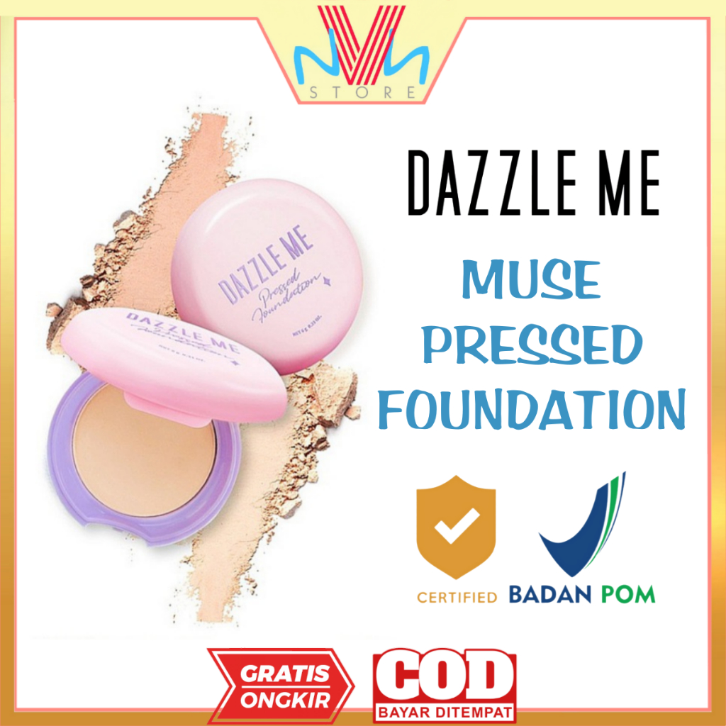 DAZZLE ME MUSE PRESSED FOUNDATION - FOUNDATION DAZZLE ME COMPACT POWDER MURAH