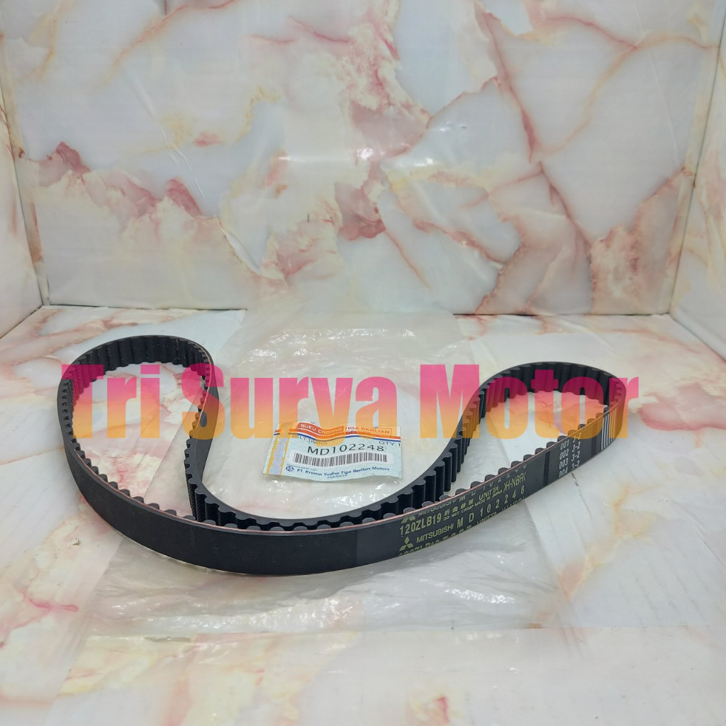TIMING BELT SABUK TALI KIPAS L300 BENSIN NEW L300 DELUXE 4G32 GIGI BULAT MD102248 ORI