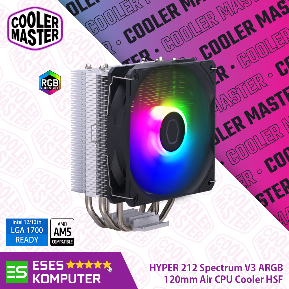 Cooler Master HYPER 212 SPECTRUM V3 ARGB | 120MM AIR CPU Cooler HSF