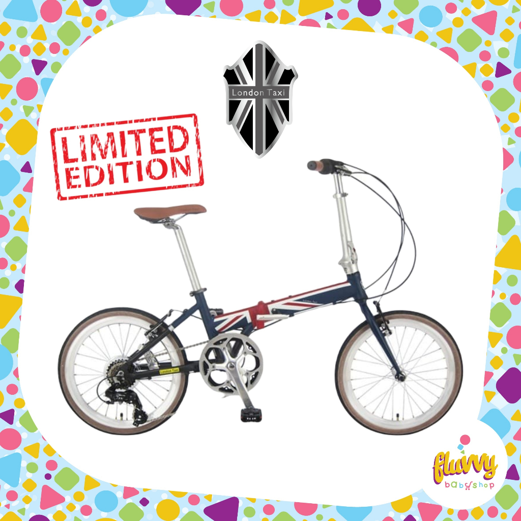 Sepeda Lipat London Taxi 20 inch Alloy | Folding Bike FDB 207 AL (Flag Navy) Limited Edition