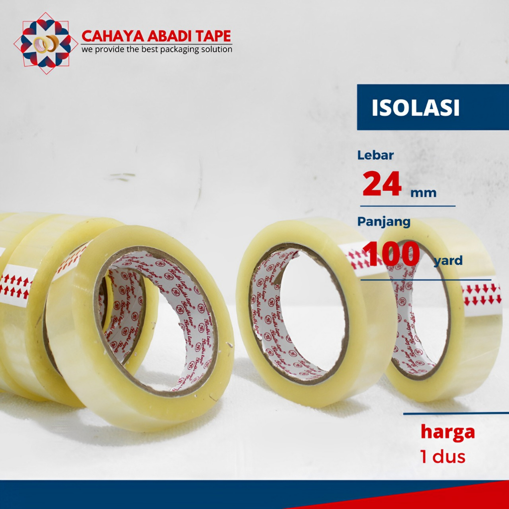 

Isolasi Bodhi 12Mm/24Mm X 100 Yard Per Dus Rekat Kuat Dan