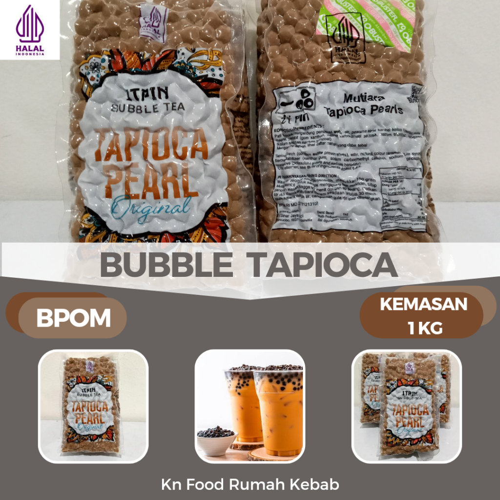 

Bubble Tapioca IT PIN 1kg- Tapioca Pearl -1 kg - Bubble Tapioca Pearl 1kg - Topping Minuman Bubble