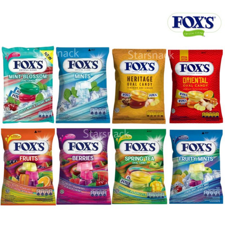 

[PGO] Permen FOXS Oval Crystal Clear ZAK - Netto 125 gr