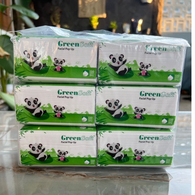 { Per Bendel isi 6 } Tissue Green Soft 6in1 Pop Up 130 Sheets-2