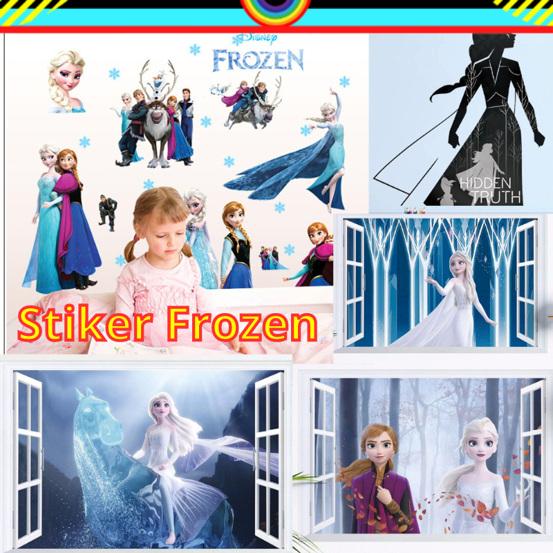 WALLSTICKER WALLSTIKER WALL STIKER STICKER SETIKER DINDING FROZEN KARAKTER WALSTICKER KARTUN TEMPELAN DINDING FROSEN ELSA ELZA ANNA ANA OLAF DEKORASI RUMAH RUANG KELUARGA TIDUR ANAK ANAK COWOK CEWEK PREMPUAN