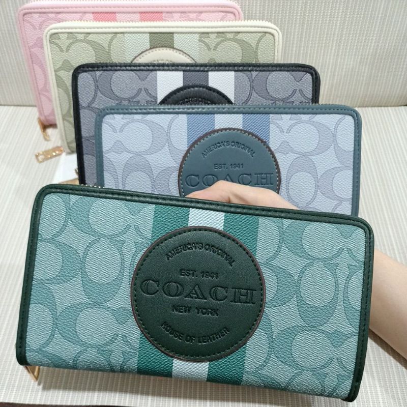 NEW !! Dompet C0ACH Dempsey Signature large with box