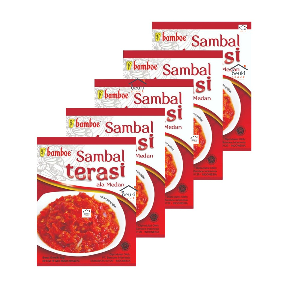 

5PCS Bamboe Sambal Terasi Ala Medan Sambal Sachet