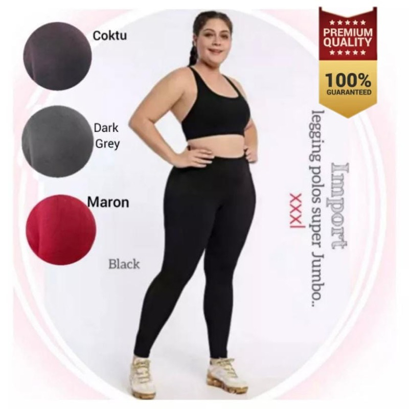 Celana Leging Super Big Size Legging Jumbo Wanita Premium Extra Tebal Fit XXXL