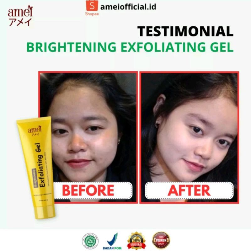 AMEI BRIGHTENING EXFOLIATING GEL DNA SALMON PEMUTIH WAJAH