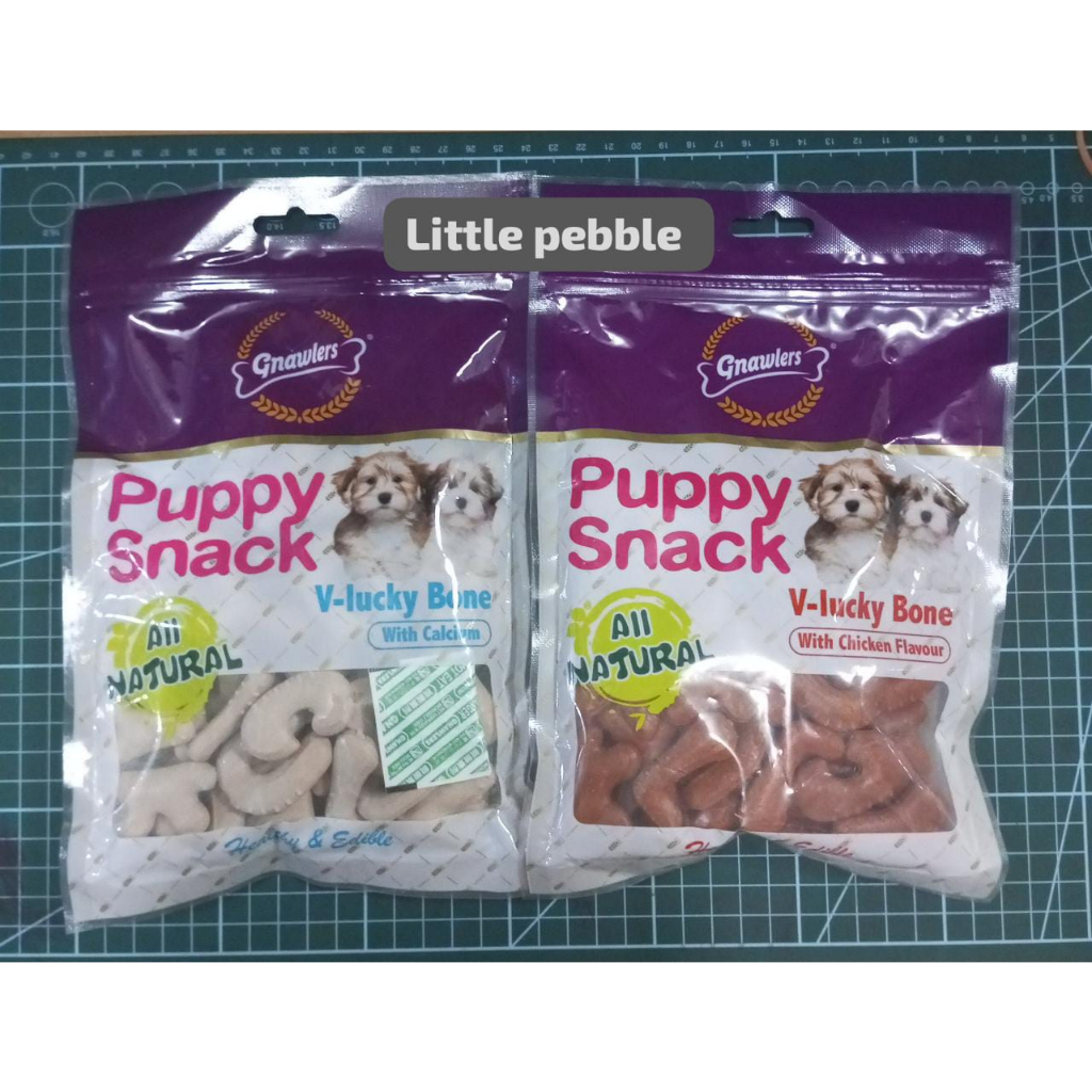 Snack Anjing 270G Gnawlers Puppy Snack V Lucky Bone 270gr Dog Treats