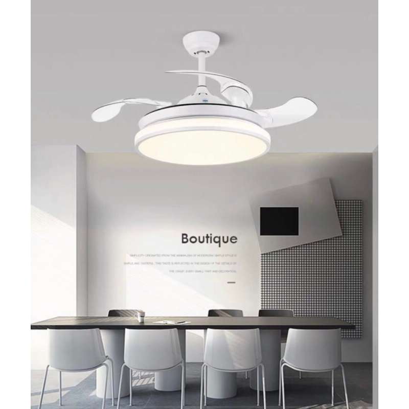 LAMPU KIPAS ANGIN GANTUNG PLAFON LOTUS 4032 - PUTIH