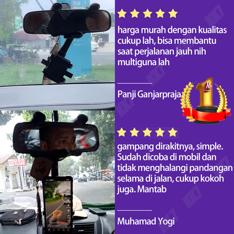 Phone Holder Mobil Holder Handphone Putar 360 derajat Holder Kaca Spion Multifungsi Dudukan Telepon Mobil