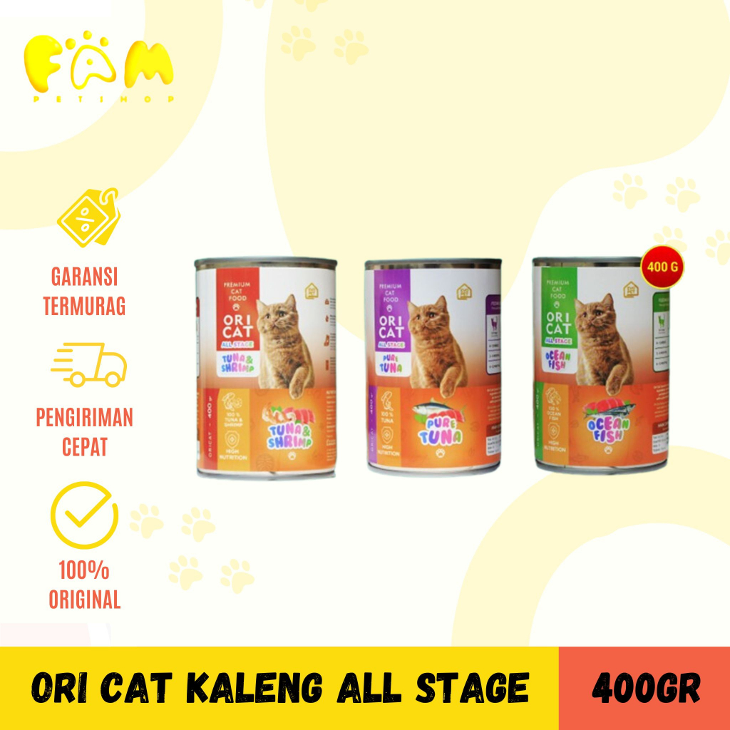 Ori Cat Kaleng 400gr Makanan basah Kucing Oricat- Makanan Kucing