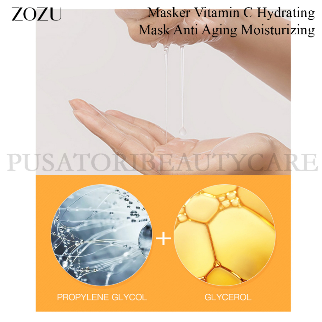 ZOZU Masker Vitamin C Hydrating Mask Anti Aging Moisturizing