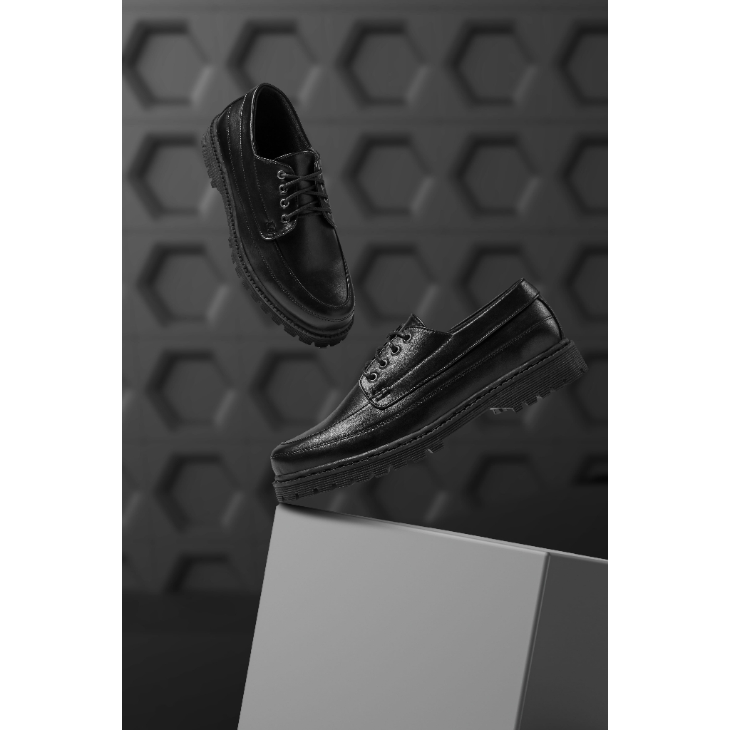 HUGO BLACK |ManNeedMe x ARF| Sepatu Pantofel Pria Docmart Formal Shoes ORIGINAL