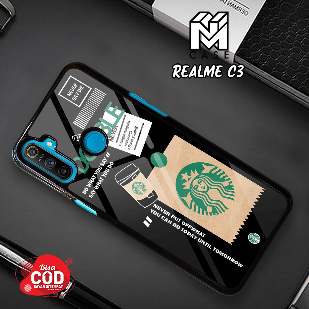 NM Case - Case Hp Realme C3 Terbaru - 22 - Fashion Case Starbucks Casing Hp Case Murah Softcase Hard
