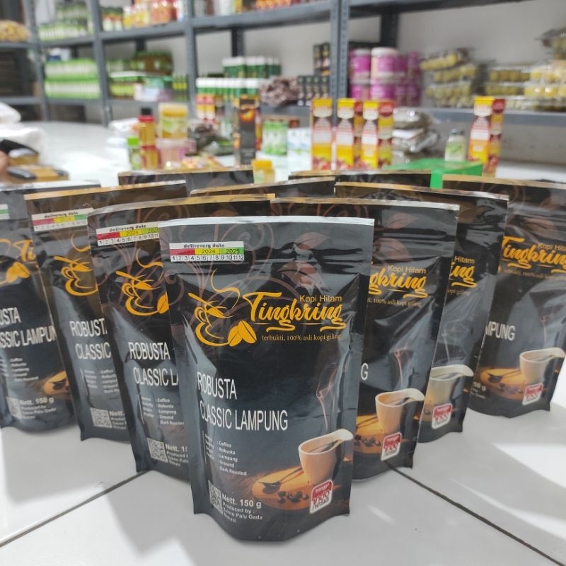 

KOPI ROBUSTA CLASSIC LAMPUNG 100% ASLI KOPI GILING AROMA FRESH / KOPI LAMPUNG MURNI 150 GRAM