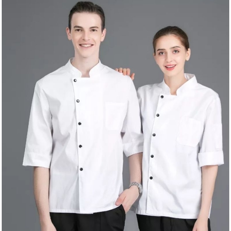 Chef Jacket Kemeja koki seragam cook kitchen unisex