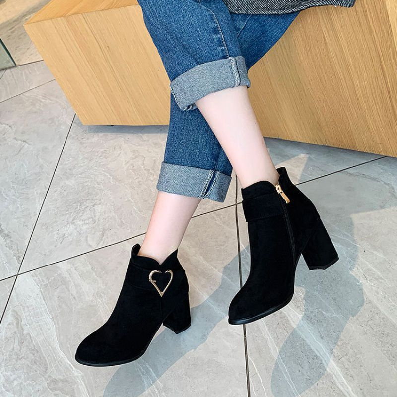 RYS - Chic Suede Sepatu Hak Korea Fashion Casual - Ori Import