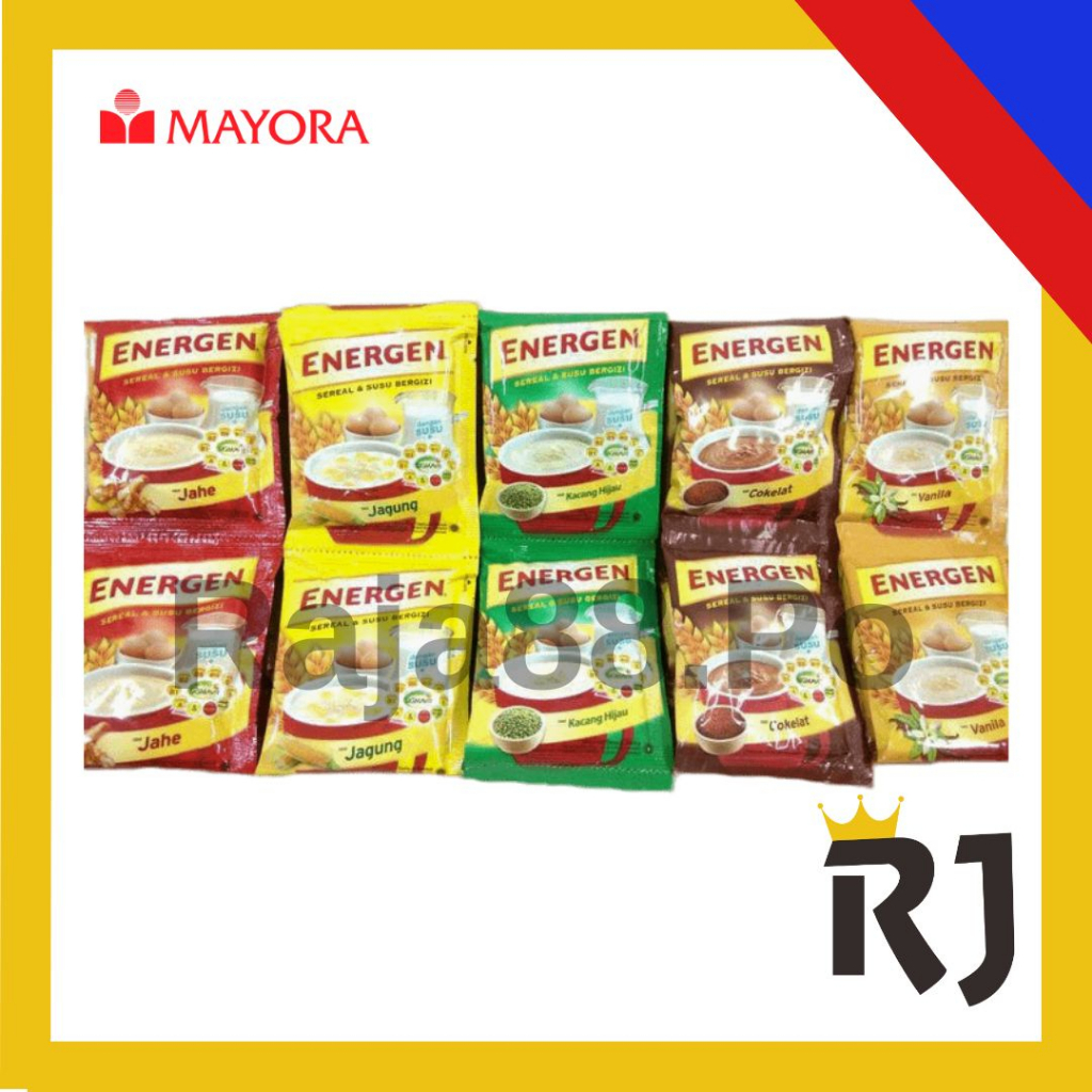 

Energen Renteng Rasa Coklat, Vanila, Jahe, Kacang Hijau