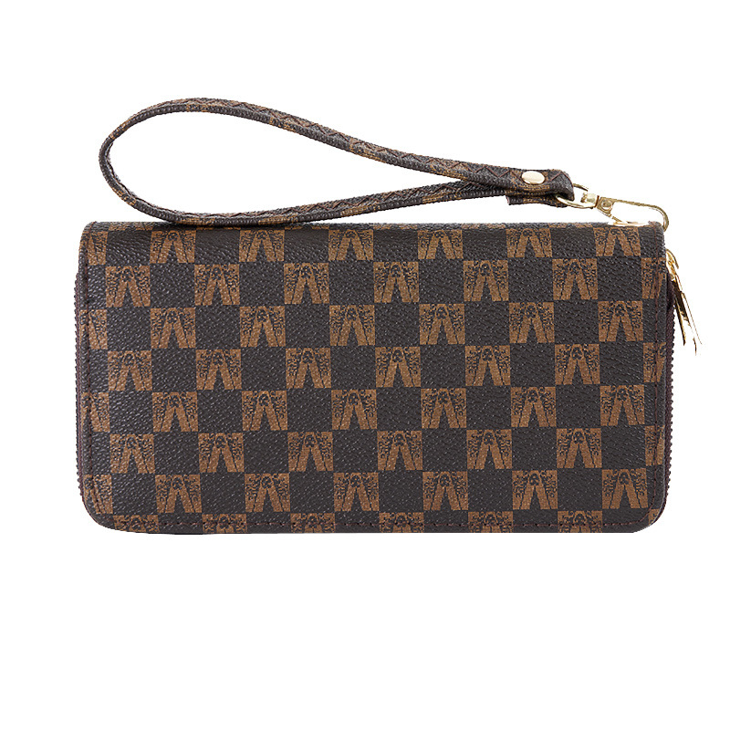 DOMPET PANJANG WANITA PREMIUM 2 RESLETING MUAT HP IMPORT KULIT BRANDED BATAM REMAJA KEKINIAN COKLAT WA701B7 CERELIA TALI PENDEK SLOT KARTU UANG KOIN MURAH