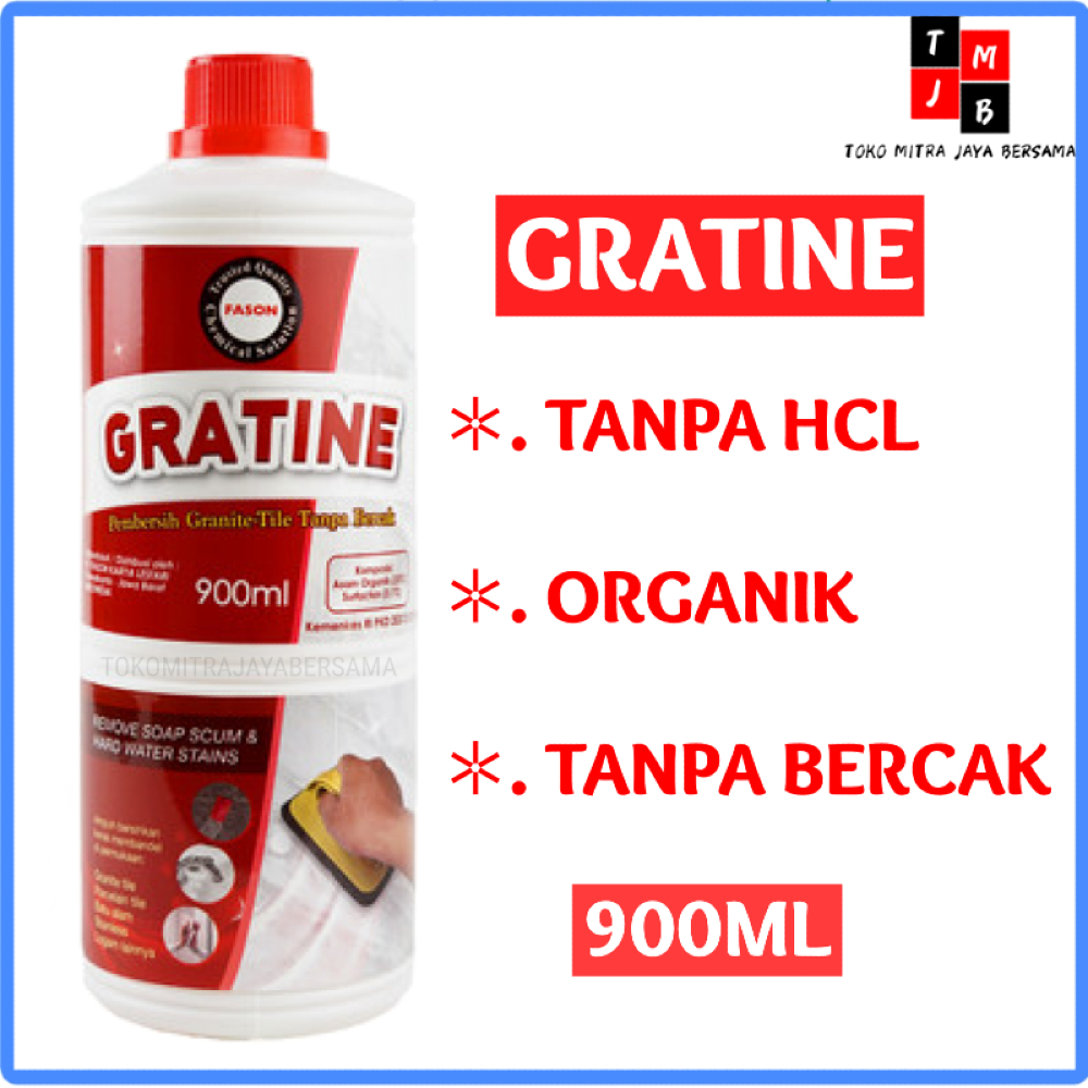 Cairan Pembersih Gratine 900ml Granit Fason Gratine Noda Batu Alam Kaca Porselin Keramik Kasar Stainless 900 ML