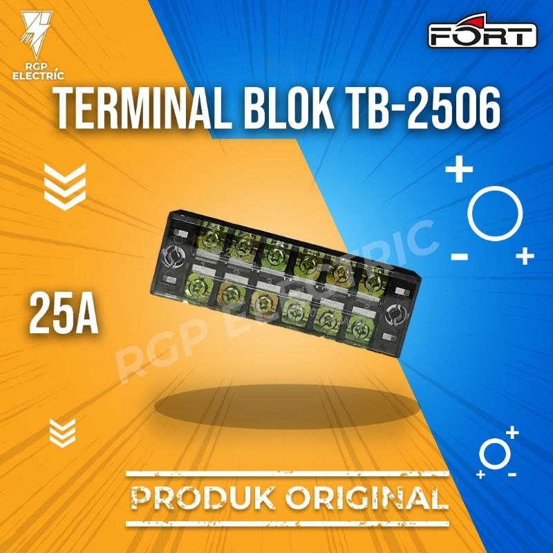 Terminal Blok TB-2506 25Ampere 6Pole BLOCK FORT / TB2506 FORT