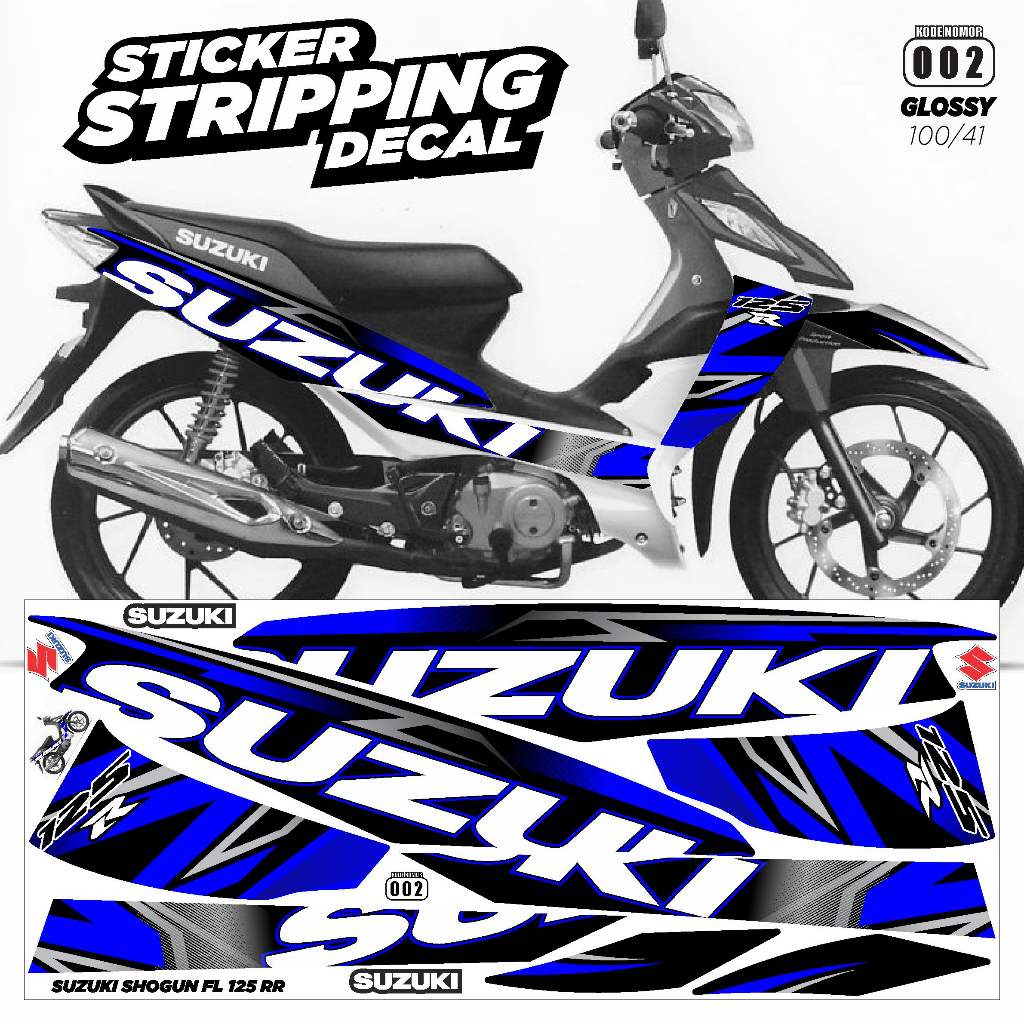 striping variasi Suzuki Shogun FL 125 RR  /stiker decal motor  Shogun FL 125 RR /stiker lis polet Su