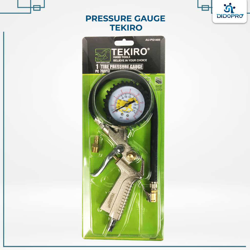 (TEKIRO) Tire Pressure Gauge 3 in 1 Tekiro alat untuk angin kompresor