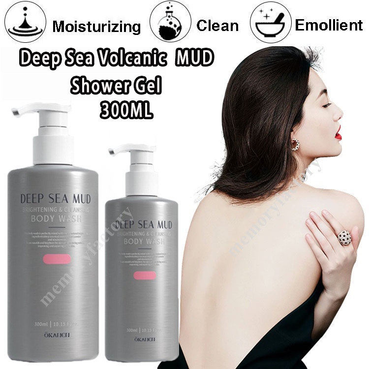 Deep Sea Mud Body wash Sabun lumpur vulkanik Sabun mandi cair sabun pemutih badan Whitening Body Whi