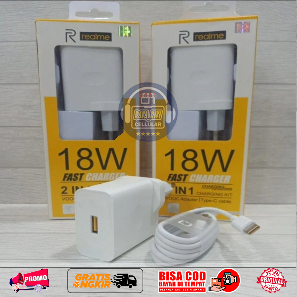 Charger Realme C17 Realme 8 REALME NARZO 30A FAST CHARGING 18W USB Type C ORIGINAL