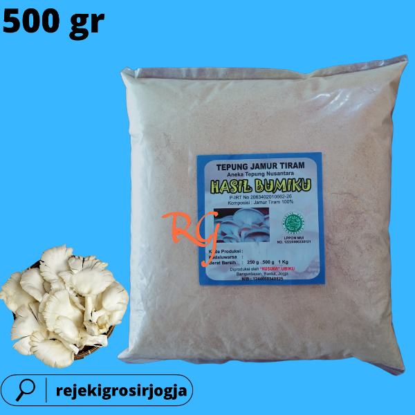 

Tepung JAMUR TIRAM kemasan 500 gram/osyster MUSHROOM kemasan 500 gram/JAMUR TIRAM Bubuk 500 gram