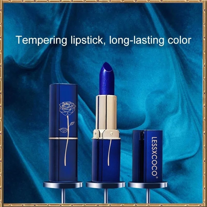 BLUE LIPSTICK COLOR CHANGING LONGLASTING WATERPROOF LIPSTIK BIRU BERUBAH WARNA