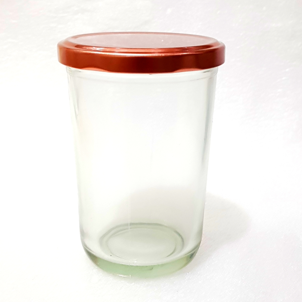 350ML Toples kaca / Toples Bumbu Dapur 350ml Tutup goldrose (ER-36)