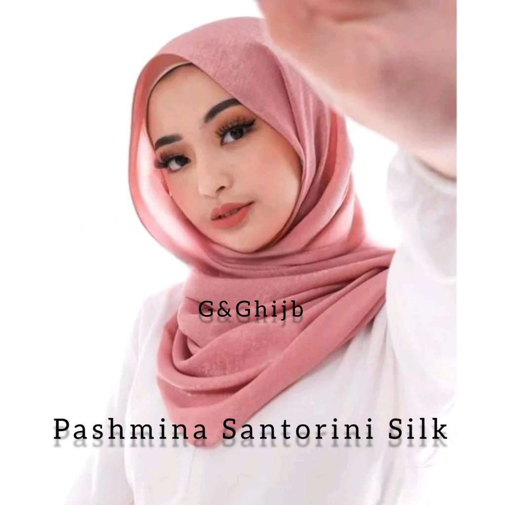 HIJAB PASHMINA SANTORINI SILK | PASHMINA VELVET SILK | PASHMINA SILK