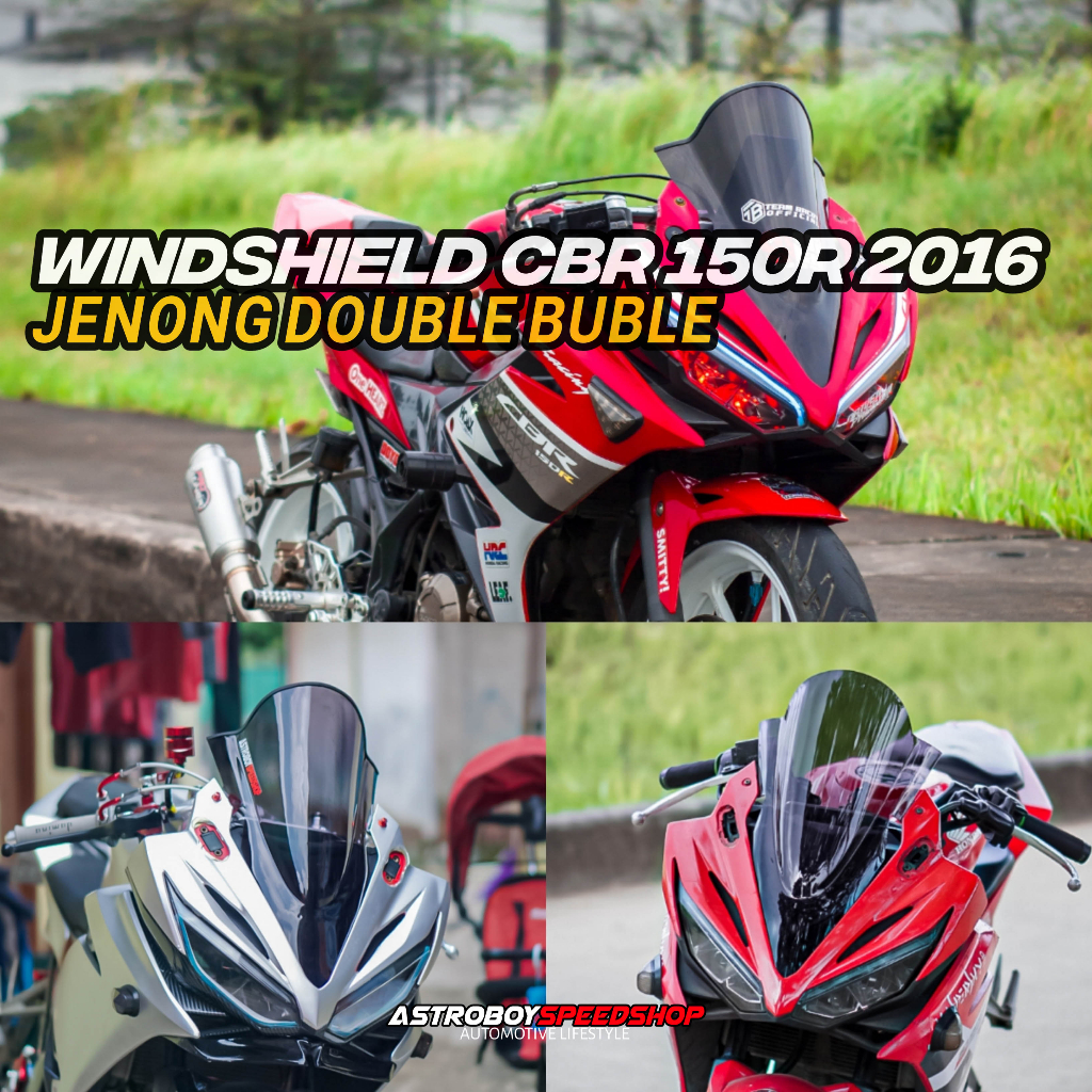 Windshield visor jenong tinggi cbr 150r facelift FREE LIST KARET