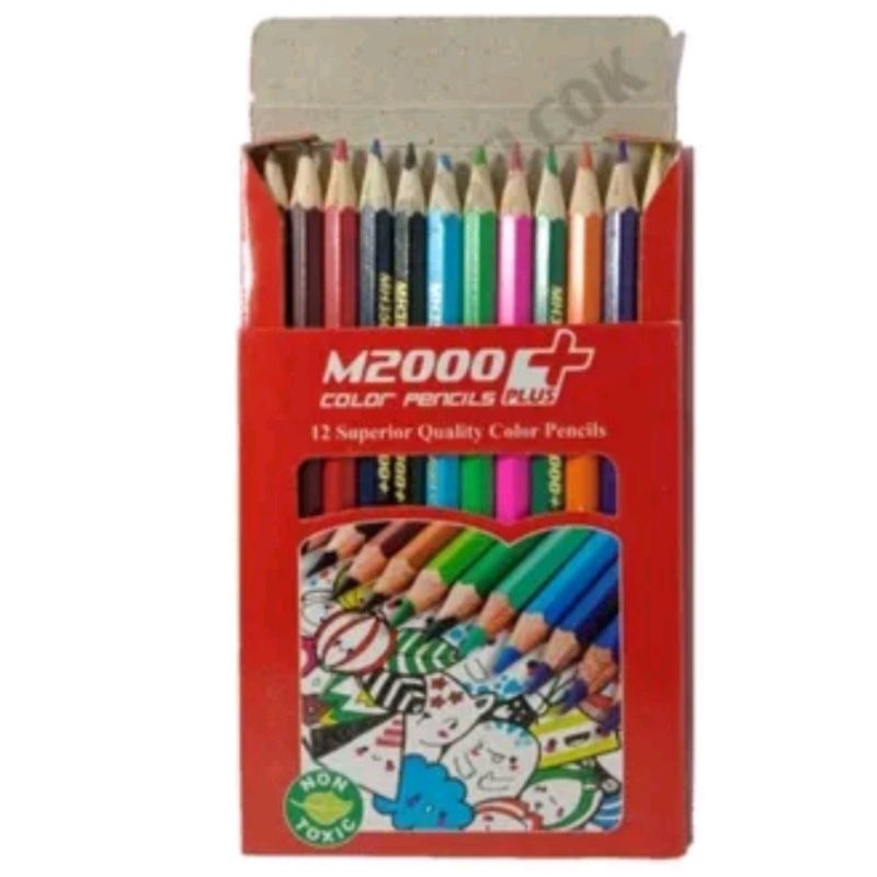 Pensil ATK warna m2000 (Pendek) isi 12