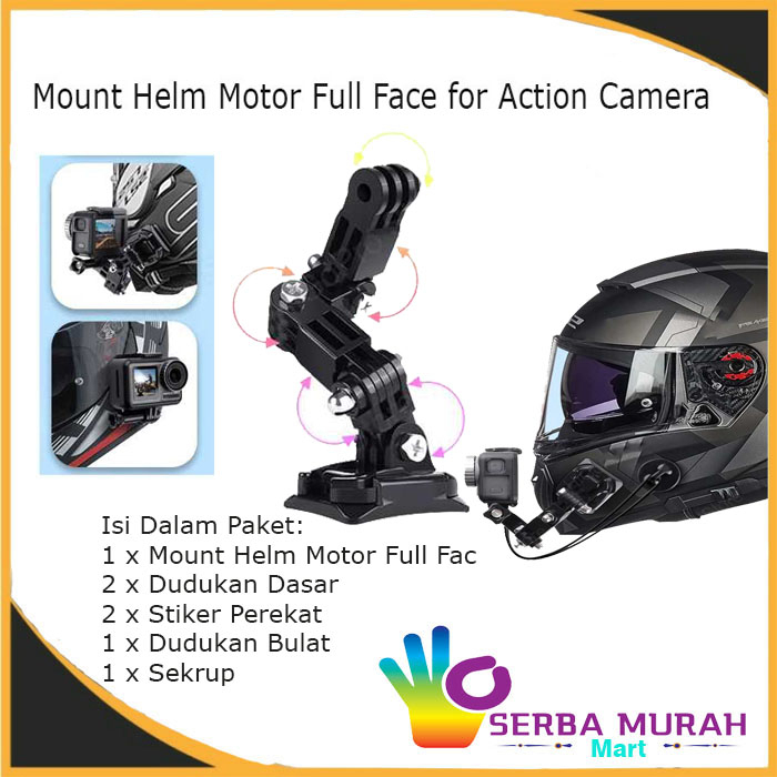 Mount Helm Motor Full Face for GoPro & Action Camera