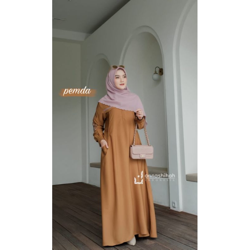 ELMA DRESS GAMIS CANTIK TERBARU ANNASHIHAH FASHION