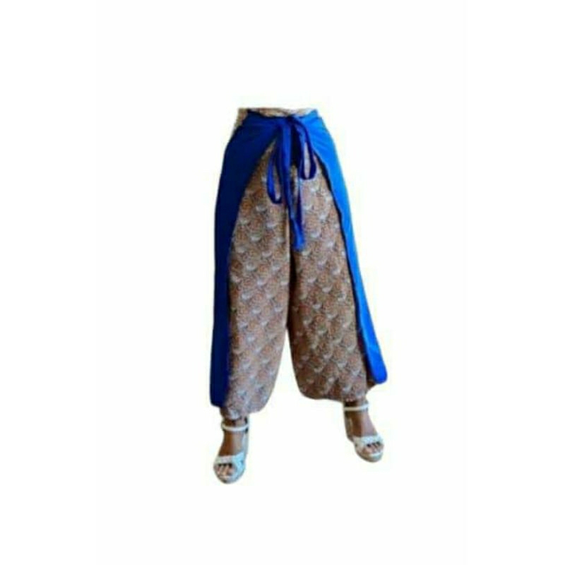 wrap pants, celana ikat,celana kulot , celana wanita