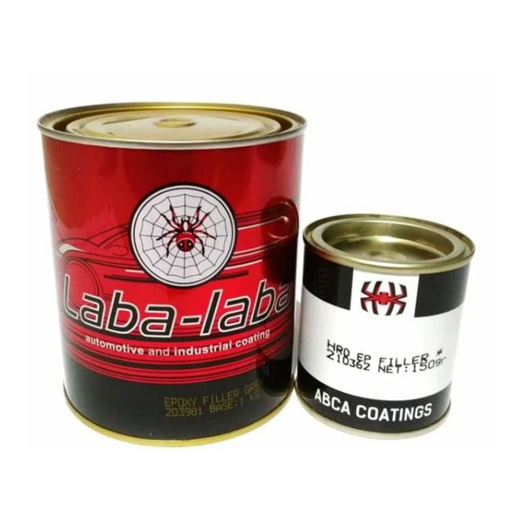 Cat Dasar / Epoxy Filler Grey (Abu) Laba Laba 1 Ltr + Hardener