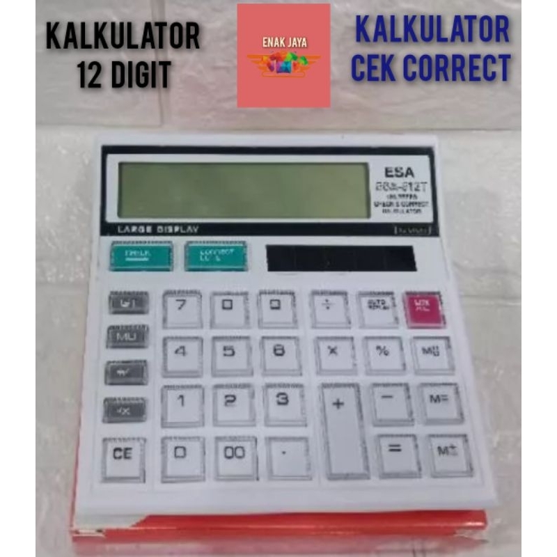 

Original kalkulator Besar Esa 512 T 12 Digit/Kalkulator Cek Correct